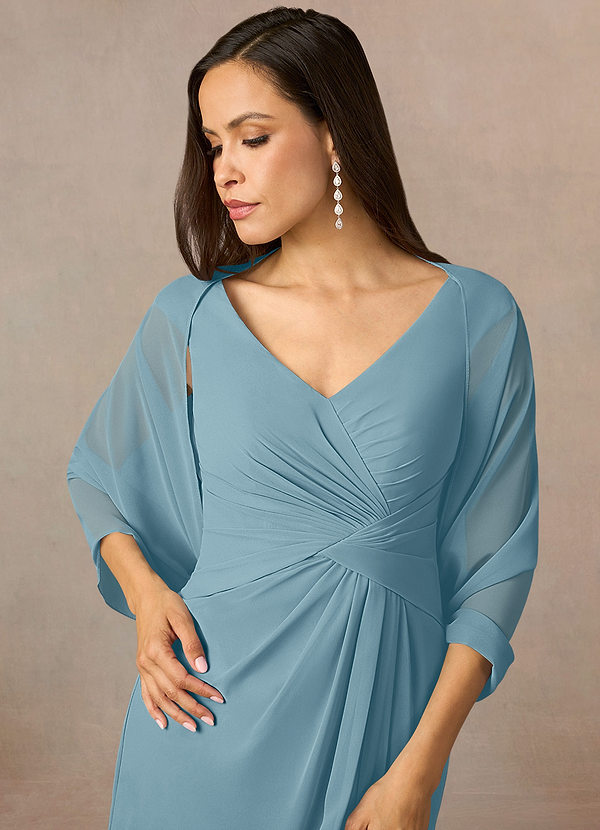 front Azazie Matching Color Sarah Chiffon Wrap