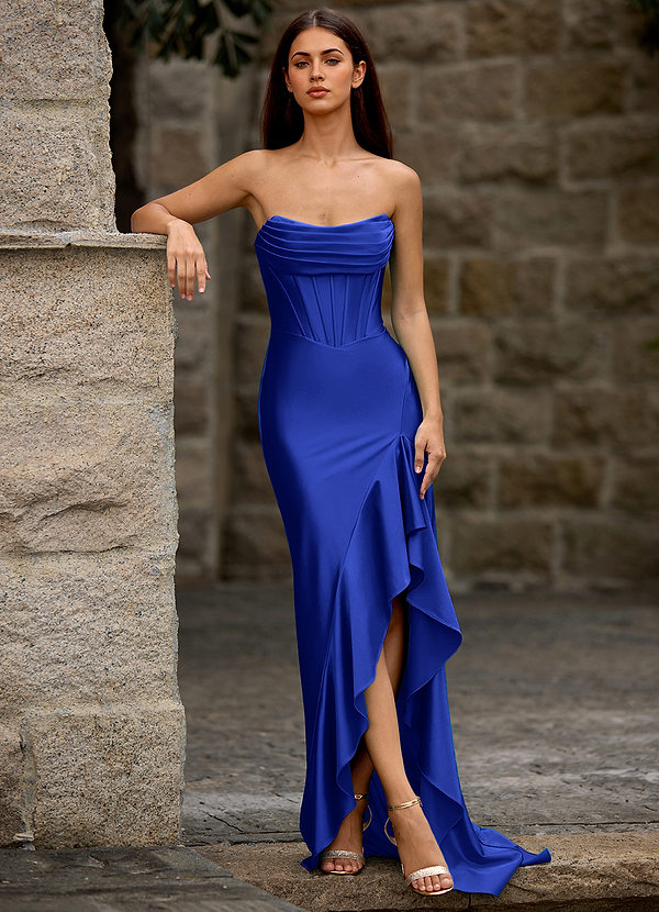 Siren Royal Blue Mermaid Prom Dress image1