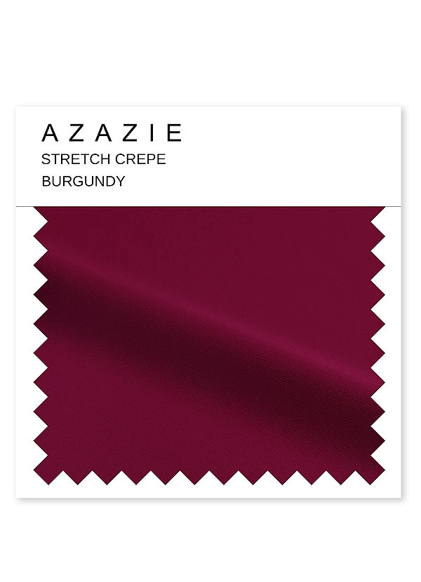 front Azazie Burgundy Stretch Crepe Swatch