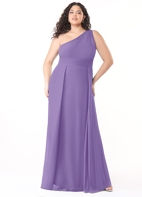 Azazie Dallas Bridesmaid Dresses Tahiti A-Line One Shoulder Chiffon Dress image1