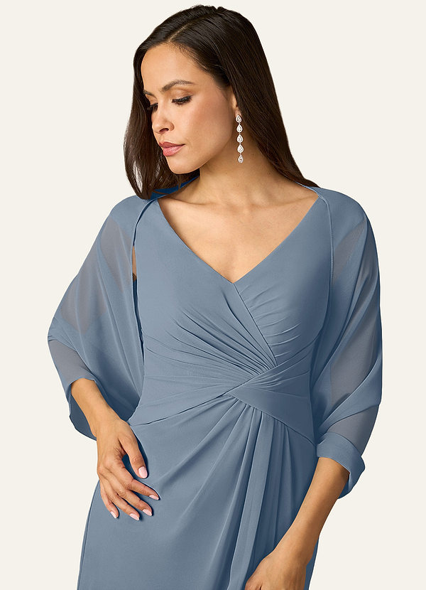 front Azazie Matching Color Sarah Chiffon Wrap