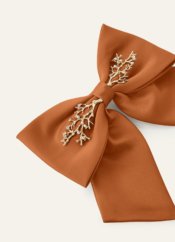 front Matching Color Metal Branch Bow Hair Clip