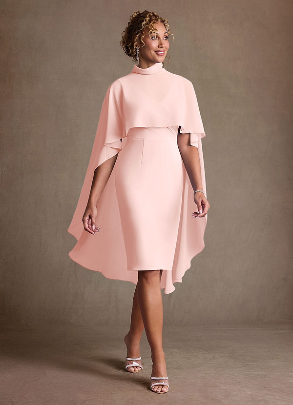 Azazie Irna Klänningar till brudens mor Klä Kolumn i Chiffong Rodnande Rosa image1