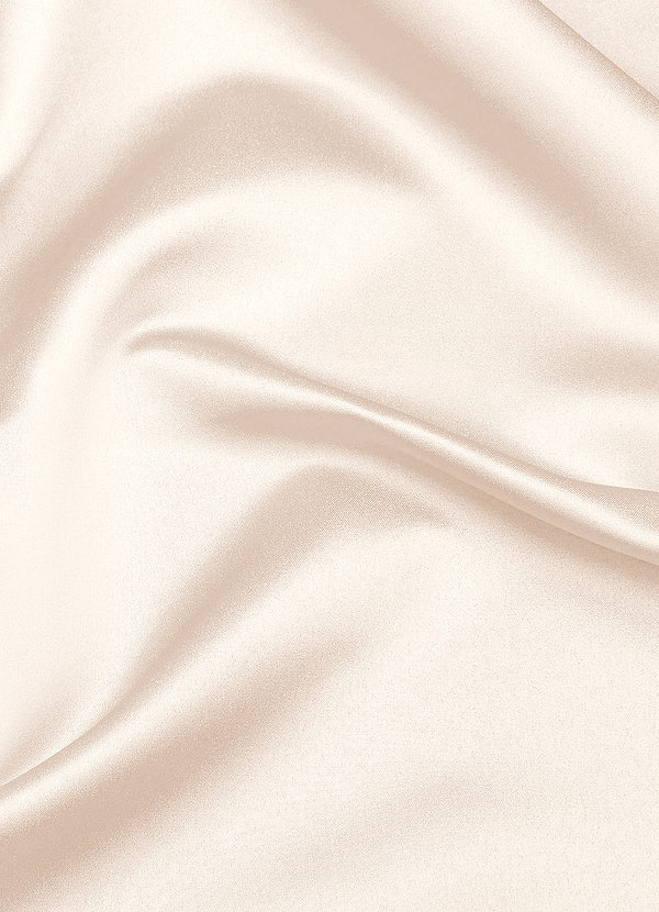 front Azazie White Alabaster Matte Satin Fabric By the Yard