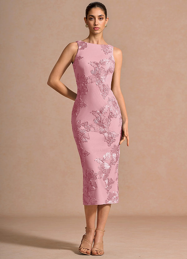 Robe Mi-Longue Rose Taylin image1