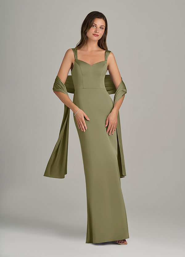 front Azazie Matching Color Stretch Satin Shawl