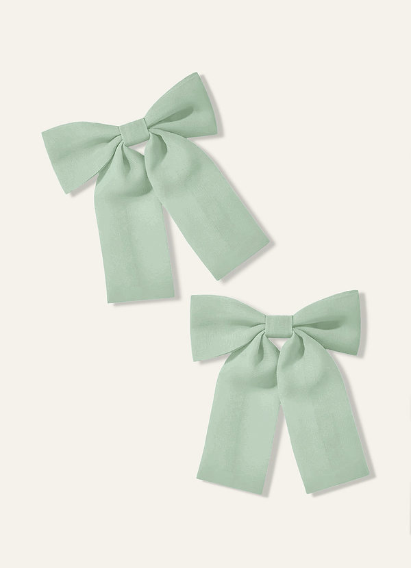 front Girls Chiffon Bow Hair Clip (Pack of 2)