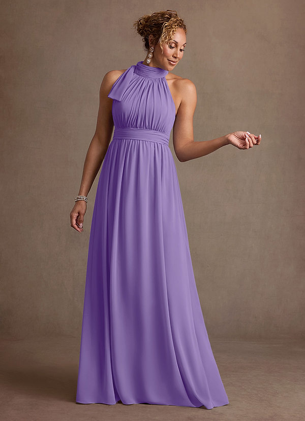 Azazie Antoinette Mother of the Brides Dresses Tahiti A-Line Pleated Chiffon Dress image1
