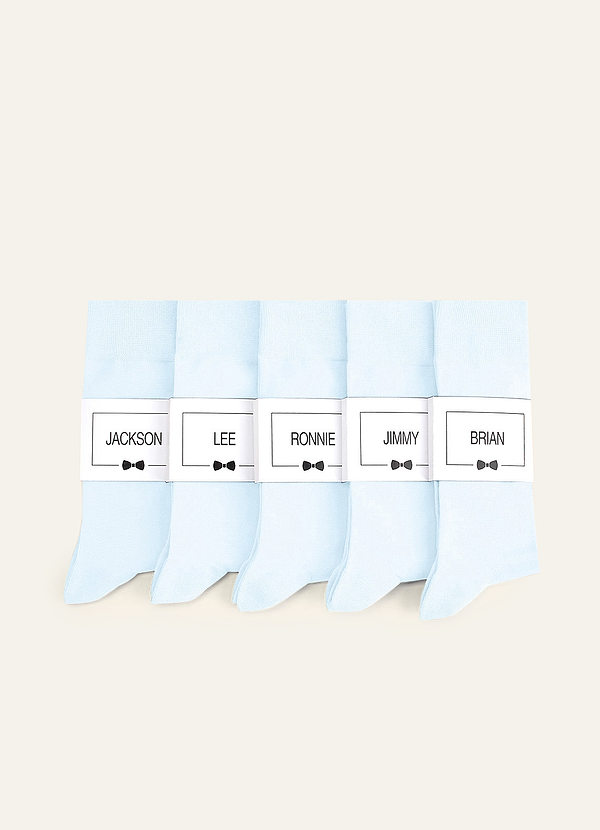 front Matching Color Men's Dress Socks with Personalized Label