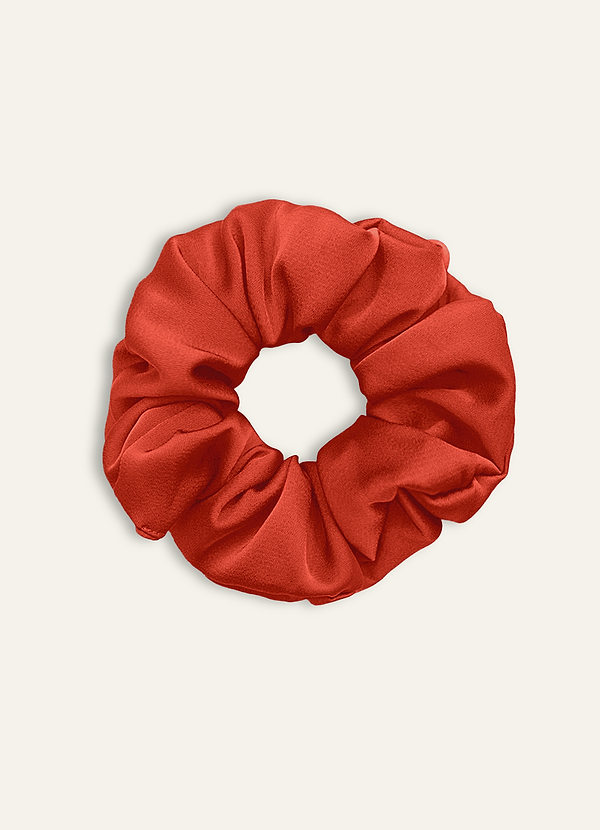 front Matching Color Bridesmaid Stretch Satin Over Size Scrunchies 3Pack