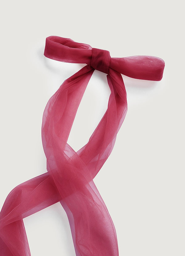 front Matching Color Tulle Bow Sash