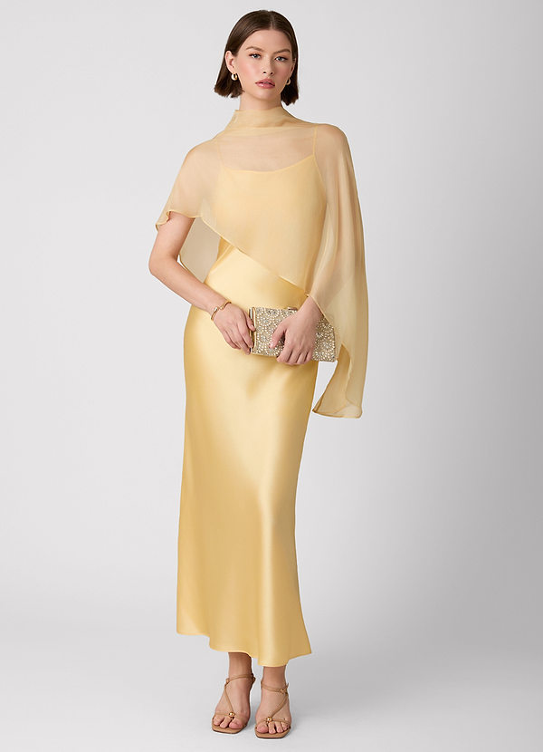 Crystle Blonde 100% Washable Silk Maxi Dress image1