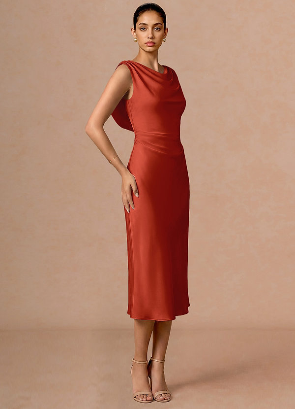 Evarine Rust Midi Dress image1