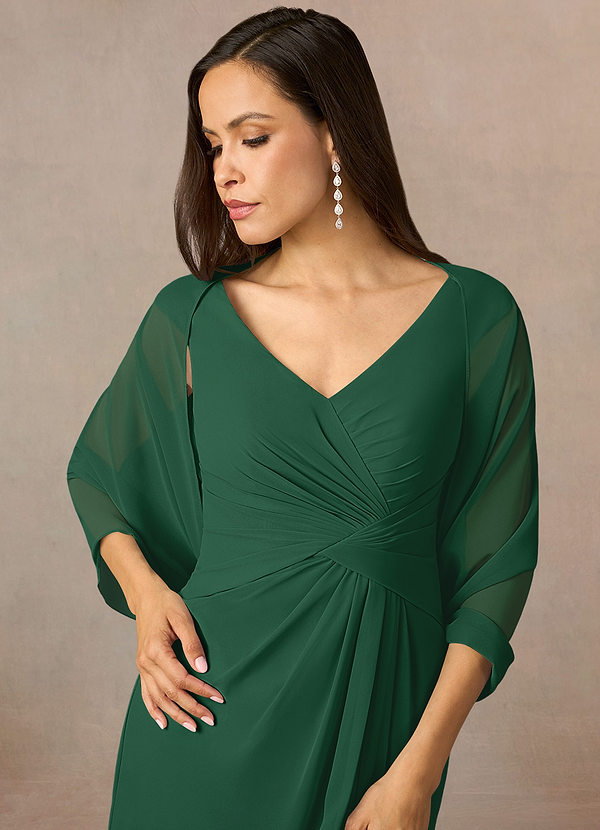 front Azazie Matching Color Sarah Chiffon Wrap