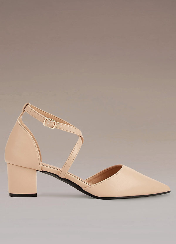 front Cross Strap Ankle Strap Heels