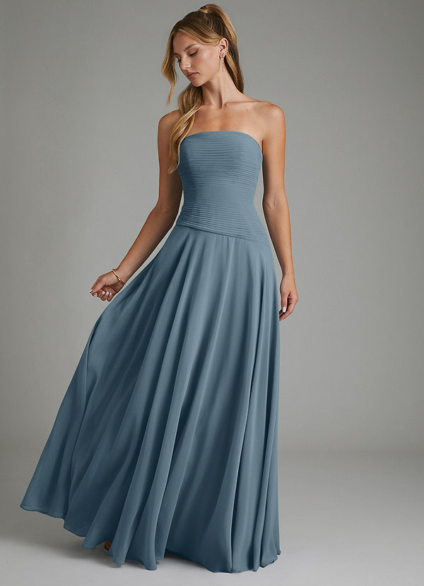 Azazie Layla Bridesmaid Dresses Twilight A-Line Strapless Chiffon Dress image1