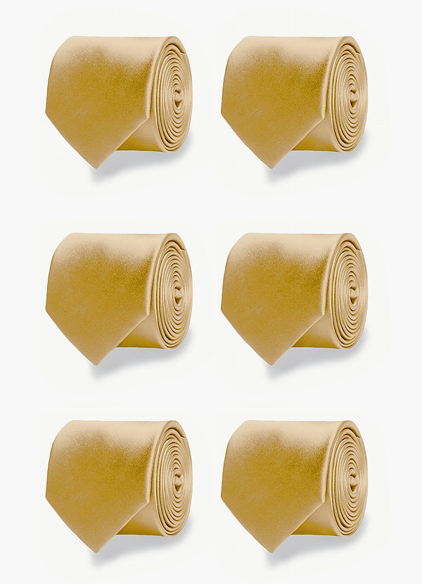 front Matte Satin Matching Groomsmen Tie Set – 6 Pieces