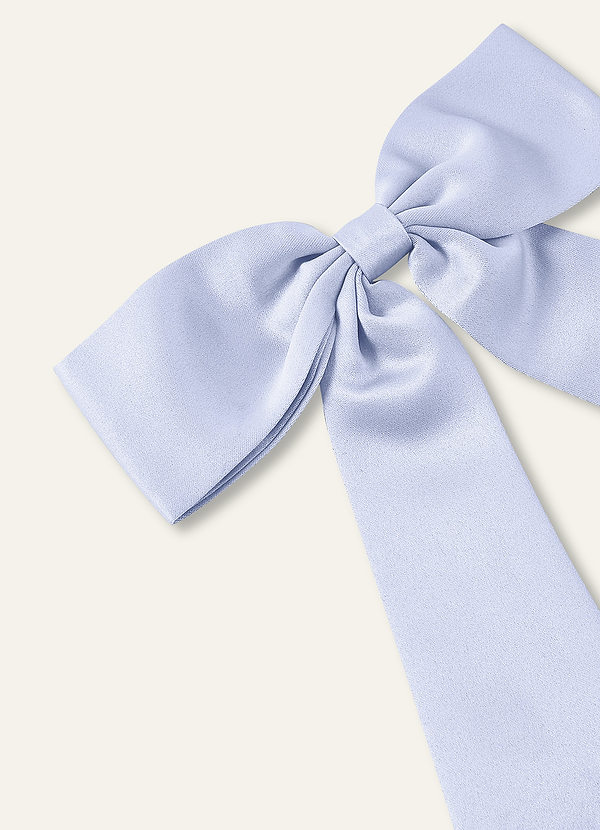 front Zestaw spinek do włosów z satynową kokardką w pasującym kolorze, 2 szt.