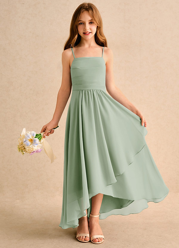 Azazie Twilight Dance Junior Formal Klänningar för brudeflicka Klä A-Line i Chiffong Plisserad image1