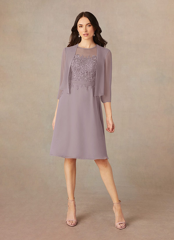 Azazie Klaus Mother of the Brides Dresses Dusk A-Line Scoop Sequins Chiffon Dress image1