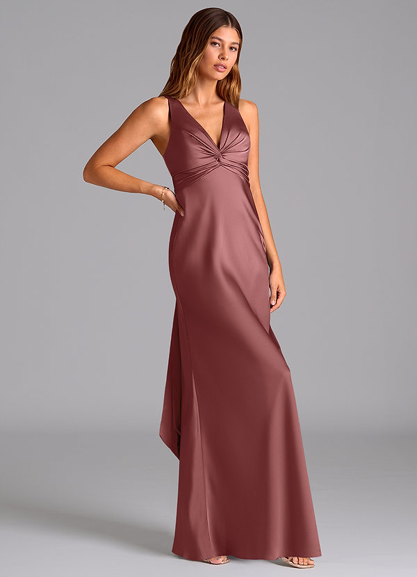 Azazie Hati Brudtärneklänningar Klä av Sjöjungfru i Stretch Satin Ametist image1