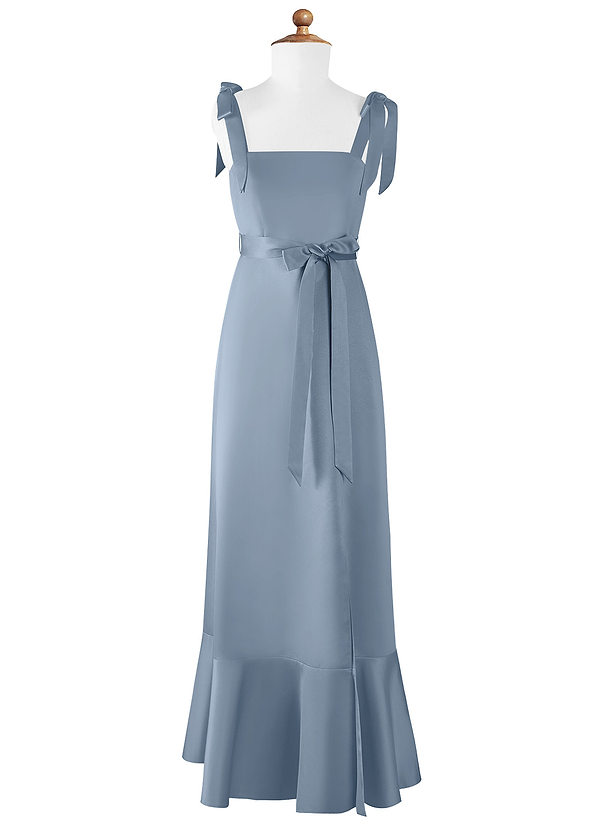 Dusty Blue Azazie Barbara Jbd Junior Bridesmaid Dresses Azazie