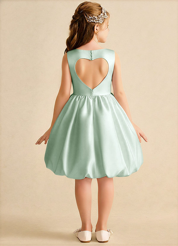 Azazie Nirvana Vestidos de Niña de Flores Vestido de Agave de Satin Mate de Princesa con Volante image1