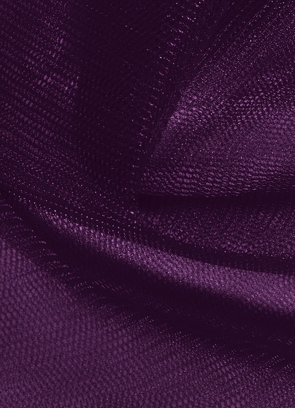 front Azazie Druif Tule stof op maat gesneden