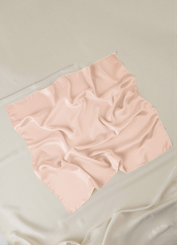 front Bijpassende kleur stretch satijnen sjaal