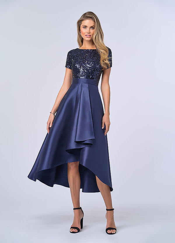 Navy Upstudio Fairbanks Mother of the Bride Dresses | Azazie