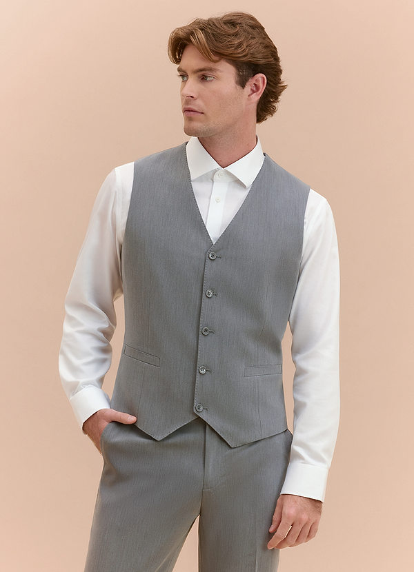 front William Gris Gilet de costume