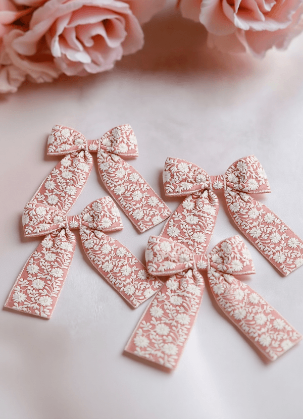 front Children's Embroidered Bow