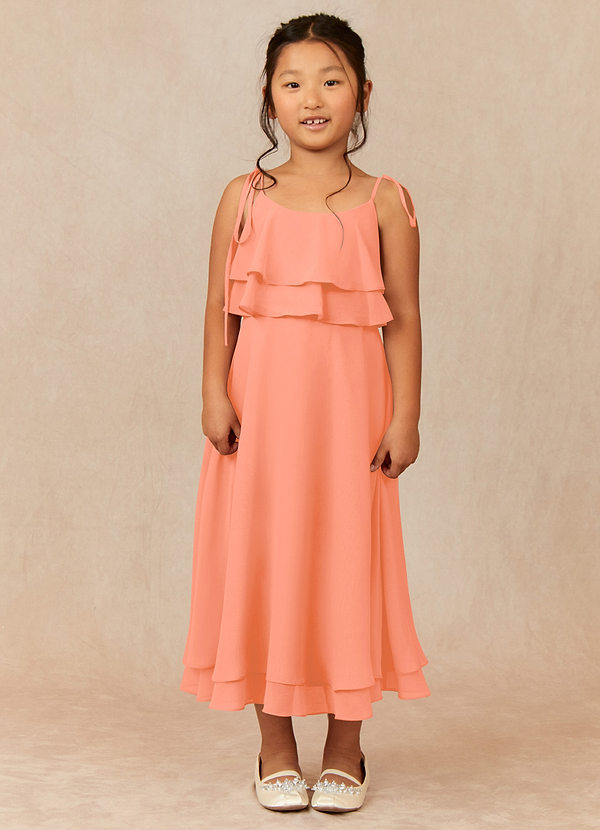 Azazie Temi Sunset A-Line Spaghetti Strap Chiffon Dress | Azazie