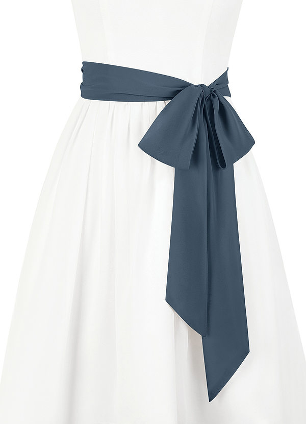 front Azazie Matching Color Chiffon Sash
