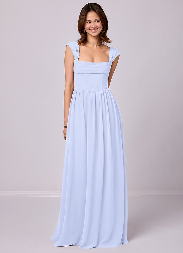 Barbie ♥ Azazie Bridesmaid Dresses Lavender A-Line Corset Chiffon Dress image1