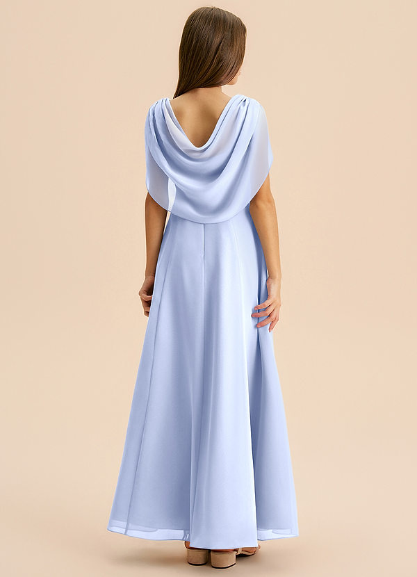 Azazie Lambie Junior Ice A-Line Pleated Chiffon Dress image1