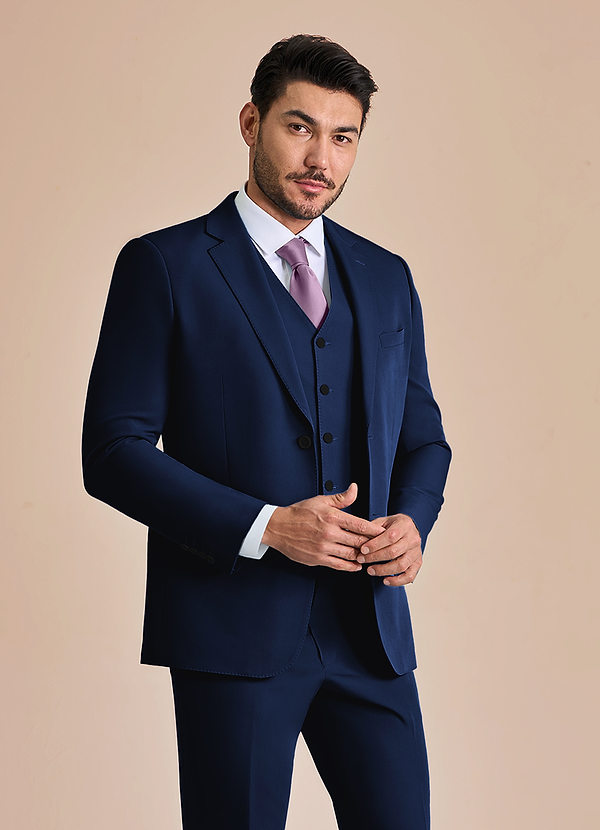 James Blue Structured Stretch Suit Jacket | Slim Regular