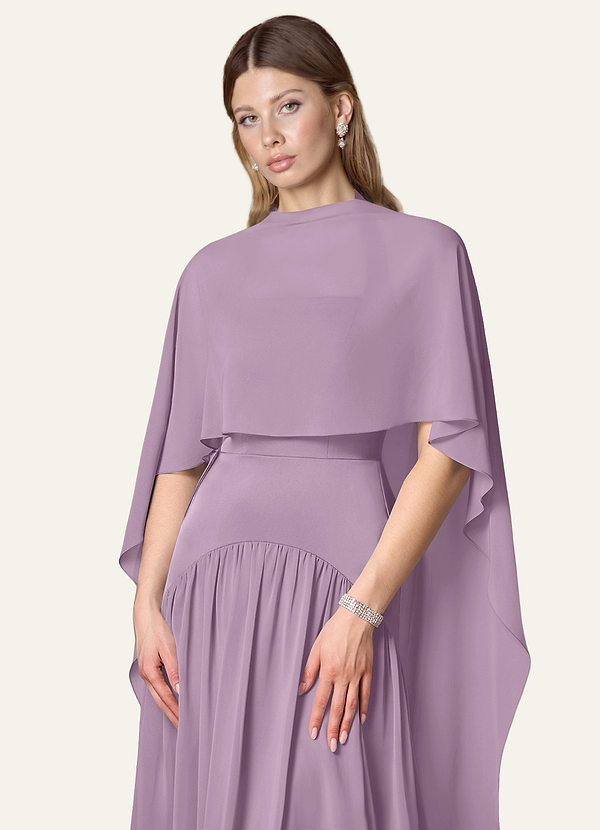 front Azazie Matching Color Chiffon Multiway Cape
