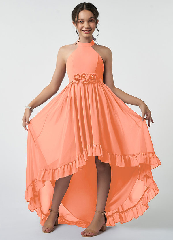 Azazie Hermione Junior Sunset A-Line Chiffon Dress image1