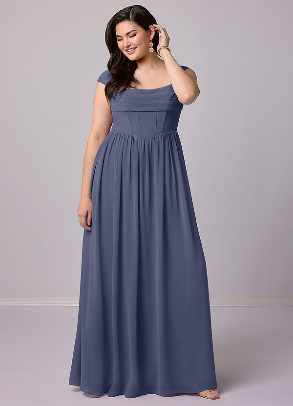 Barbie ♥ Azazie Bridesmaid Dresses Stormy A-Line Corset Chiffon Dress image1