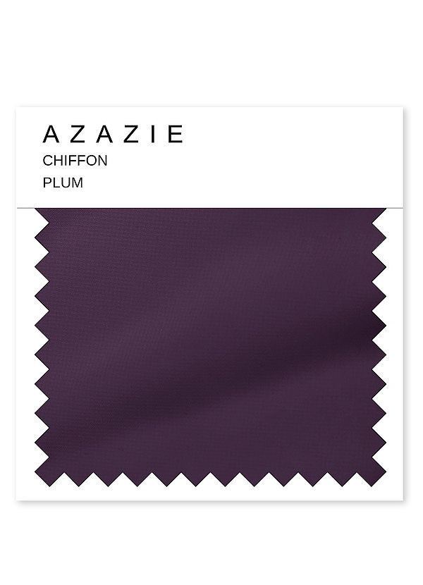 front Azazie Pflaume Chiffon-Muster