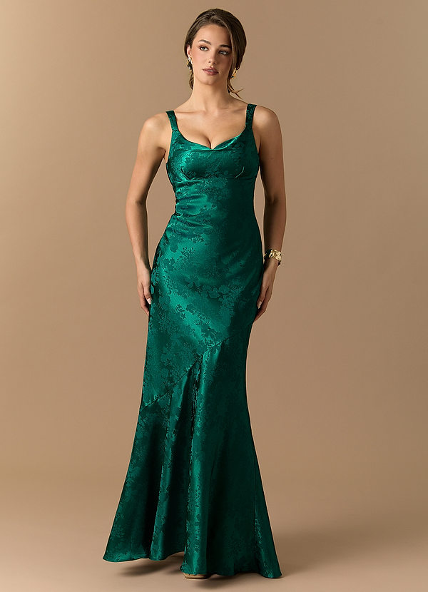 Alis Dark Peacock Maxi Dress image1