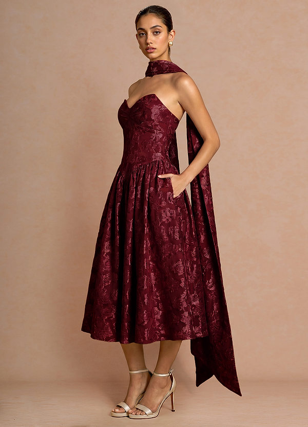 Elspeth Wine Midi Dress image1
