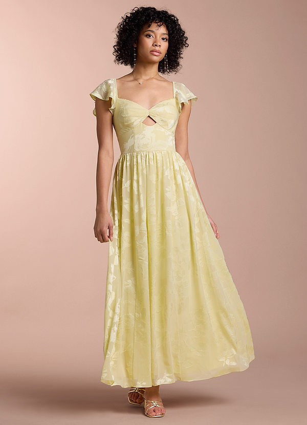 Amora Butter Yellow Maxi Dress Ready to Ship | Azazie