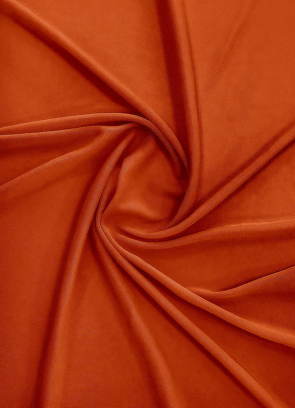 front Azazie Paprika Stretch Mesh Fabric By the Yard