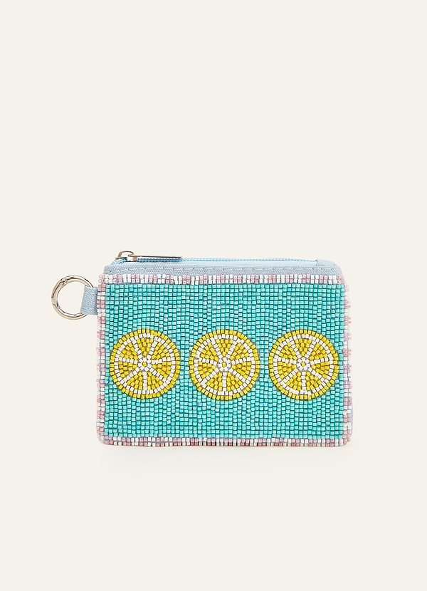 front Mini pochette con cerniera e perline