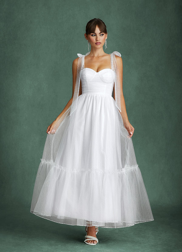 Angelica Wedding Dresses Diamond White A-Line Sweetheart Neckline Tulle Dress image1