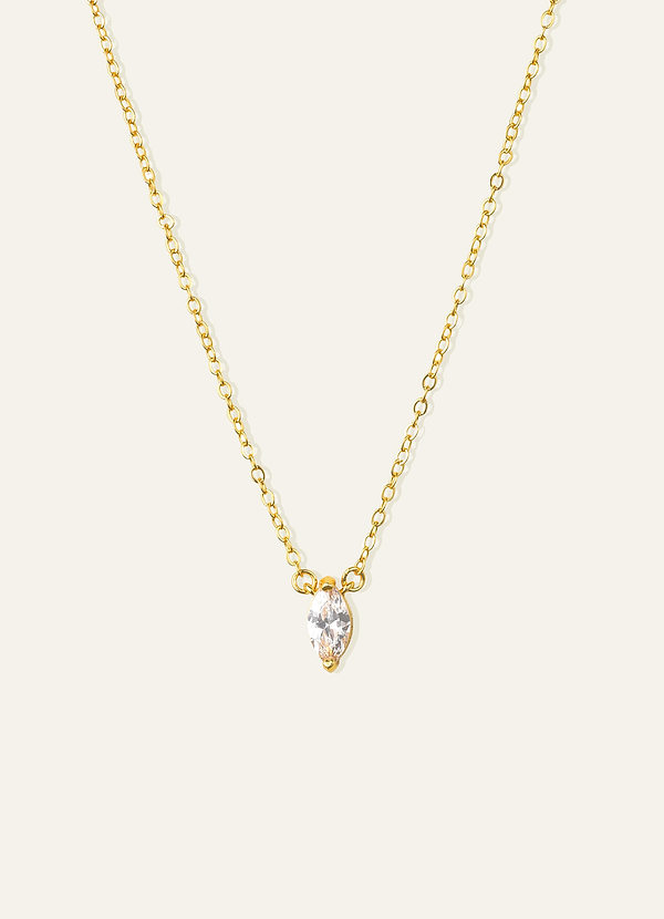 front Marquise Zirconia Pendant Necklace