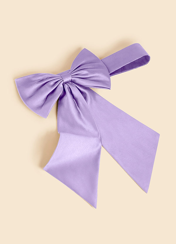front Matching Color Matte Satin Bow Sash