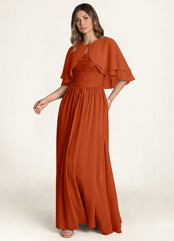 front Azazie Matching Color Chiffon Double Layer Shawl